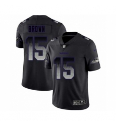 Men's Baltimore Ravens #15 Marquise Brown Limited Black Smoke Fashion Football Jersey