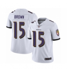 Men's Baltimore Ravens #15 Marquise Brown White Vapor Untouchable Limited Player Football Jersey