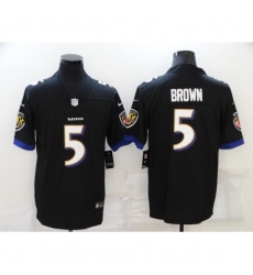 Men's Baltimore Ravens #5 Marquise Brown Nike Black Limited Player Jersey