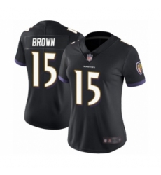 Women's Baltimore Ravens #15 Marquise Brown Black Alternate Vapor Untouchable Limited Player Football Jersey