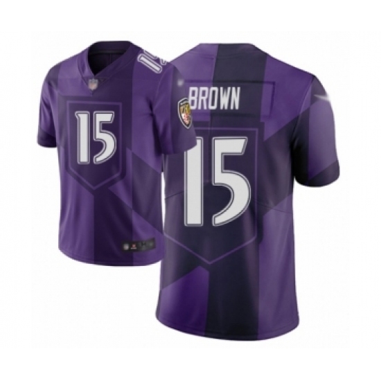 Women's Baltimore Ravens #15 Marquise Brown Limited Purple City Edition Football Jersey Women's Baltimore Ravens #15 Marquise Brown Limited Purple City Edition Football Jersey
