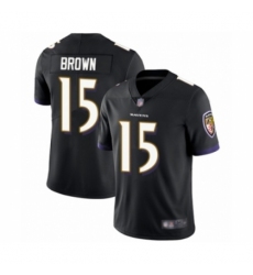 Youth Baltimore Ravens #15 Marquise Brown Black Alternate Vapor Untouchable Limited Player Football Jersey