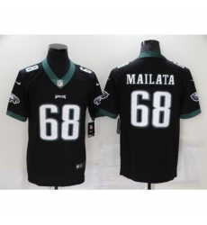 Men's Philadelphia Eagles #68 Jordan Mailata Nike Midnight Black Limited Jersey