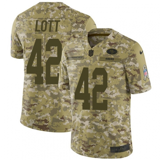 Youth Nike San Francisco 49ers #42 Ronnie Lott Limited Camo 2018 Salute to Service NFL Jersey Youth Nike San Francisco 49ers #42 Ronnie Lott Limited Camo 2018 Salute to Service NFL Jersey