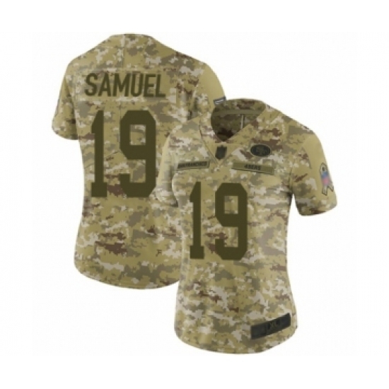 Women's San Francisco 49ers #19 Deebo Samuel Limited Camo 2018 Salute to Service Football Jersey Women's San Francisco 49ers #19 Deebo Samuel Limited Camo 2018 Salute to Service Football Jersey