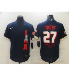 Men's Los Angeles Angels of Anaheim #27 Mike Trout Nike Navy 2021 All-Star Game Replica Player Jersey