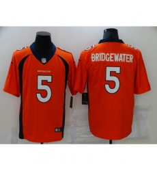 Men's Denver Broncos #5 Teddy Bridgewater Nike Orange Limited Jersey