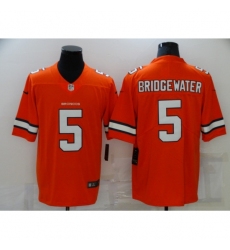 Men's Denver Broncos #5 Teddy Bridgewater Orange Limited Jersey