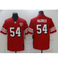 Men's San Francisco 49ers #54 Fred Warner Red 2021 75th Anniversary Vapor Untouchable Limited Jersey