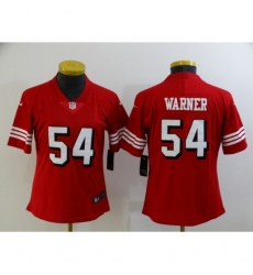 Women's San Francisco 49ers #54 Fred Warner Limited Red Rush Vapor Untouchable Football Jerseys