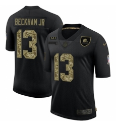 Men's Cleveland Browns #13 Odell Beckham Jr. Camo 2020 Salute To Service Limited Jersey