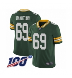 Men's Green Bay Packers #69 David Bakhtiari Green Team Color Vapor Untouchable Limited Player 100th Season Football Jersey Men's Green Bay Packers #69 David Bakhtiari Green Team Color Vapor Untouchable Limited Player 100th Season Football Jersey