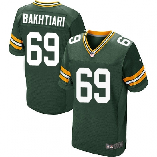 Men's Nike Green Bay Packers #69 David Bakhtiari Elite Green Team Color NFL Jersey Men's Nike Green Bay Packers #69 David Bakhtiari Elite Green Team Color NFL Jersey