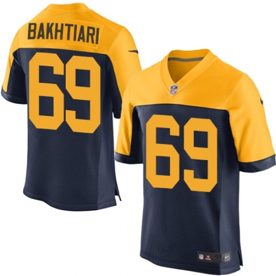 Men's Nike Green Bay Packers #69 David Bakhtiari Elite Navy Blue Alternate NFL Jersey Men's Nike Green Bay Packers #69 David Bakhtiari Elite Navy Blue Alternate NFL Jersey