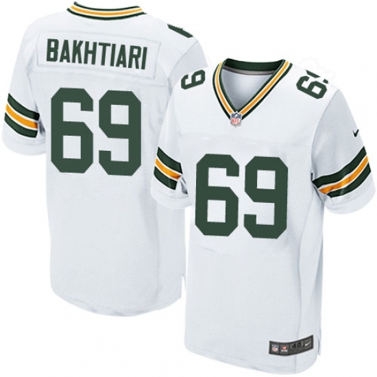 Men's Nike Green Bay Packers #69 David Bakhtiari Elite White NFL Jersey Men's Nike Green Bay Packers #69 David Bakhtiari Elite White NFL Jersey