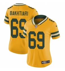 Women's Nike Green Bay Packers #69 David Bakhtiari Limited Gold Rush Vapor Untouchable NFL Jersey Women's Nike Green Bay Packers #69 David Bakhtiari Limited Gold Rush Vapor Untouchable NFL Jersey