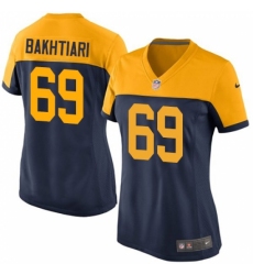 Women's Nike Green Bay Packers #69 David Bakhtiari Limited Navy Blue Alternate NFL Jersey Women's Nike Green Bay Packers #69 David Bakhtiari Limited Navy Blue Alternate NFL Jersey