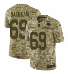 Youth Nike Green Bay Packers #69 David Bakhtiari Limited Camo 2018 Salute to Service NFL Jersey