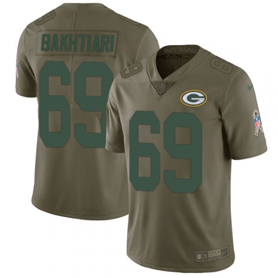 Youth Nike Green Bay Packers #69 David Bakhtiari Limited Olive 2017 Salute to Service NFL Jersey Youth Nike Green Bay Packers #69 David Bakhtiari Limited Olive 2017 Salute to Service NFL Jersey