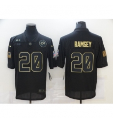 Men's Los Angeles Rams #20 Jalen Ramsey Black Nike 2020 Salute To Service Limited Jersey