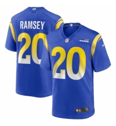 Men's Los Angeles Rams #20 Jalen Ramsey Blue Nike Royal Vapor Limited Jersey.webp