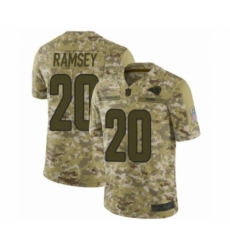 Men's Los Angeles Rams #20 Jalen Ramsey Limited Camo 2018 Salute to Service Football Jersey