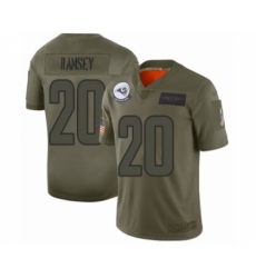 Men's Los Angeles Rams #20 Jalen Ramsey Limited Camo 2019 Salute to Service Football Jersey