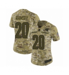 Women's Los Angeles Rams #20 Jalen Ramsey Limited Camo 2018 Salute to Service Football Jersey