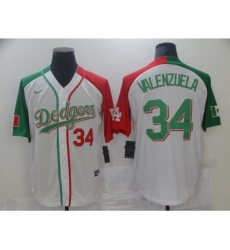 Men's Nike Los Angeles Dodgers #34 Fernando Valenzuela White Home Stitched Baseball Alternate Jersey