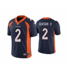 Men's Denver Broncos #2 Patrick Surtain II 2021 Football Draft Navy Vapor Untouchable Limited Jersey