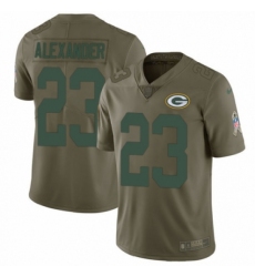 Youth Nike Green Bay Packers #23 Jaire Alexander Limited Olive 2017 Salute to Service NFL Jersey