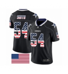 Men's Dallas Cowboys #54 Jaylon Smith Limited Black Rush USA Flag Football Jersey Men's Dallas Cowboys #54 Jaylon Smith Limited Black Rush USA Flag Football Jersey