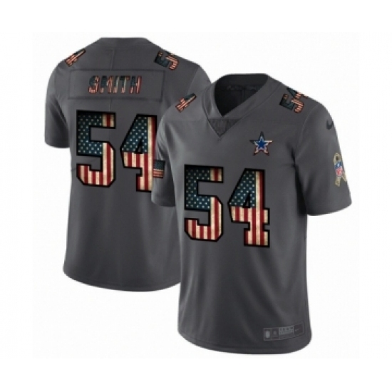 Men's Dallas Cowboys #54 Jaylon Smith Limited Black USA Flag 2019 Salute To Service Football Jersey Men's Dallas Cowboys #54 Jaylon Smith Limited Black USA Flag 2019 Salute To Service Football Jersey