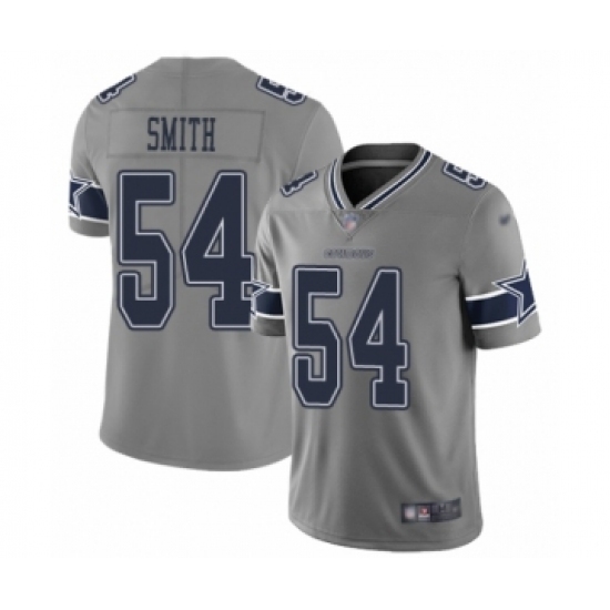 Men's Dallas Cowboys #54 Jaylon Smith Limited Gray Inverted Legend Football Jersey Men's Dallas Cowboys #54 Jaylon Smith Limited Gray Inverted Legend Football Jersey