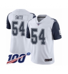 Men's Dallas Cowboys #54 Jaylon Smith Limited White Rush Vapor Untouchable 100th Season Football Jersey Men's Dallas Cowboys #54 Jaylon Smith Limited White Rush Vapor Untouchable 100th Season Football Jersey