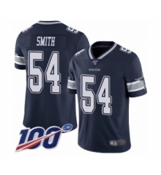 Men's Dallas Cowboys #54 Jaylon Smith Navy Blue Team Color Vapor Untouchable Limited Player 100th Season Football Jersey Men's Dallas Cowboys #54 Jaylon Smith Navy Blue Team Color Vapor Untouchable Limited Player 100th Season Football Jersey