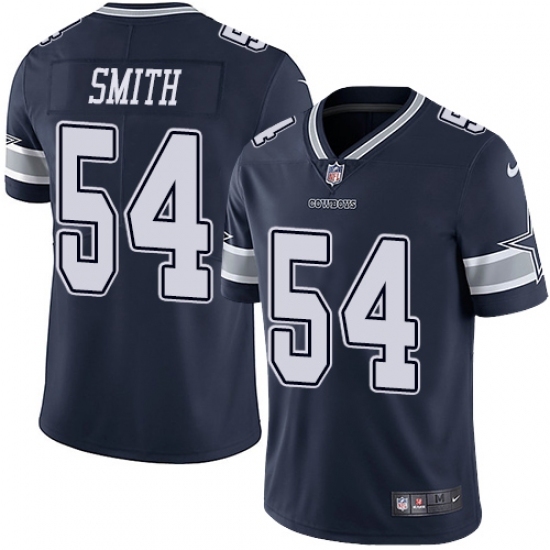 Men's Nike Dallas Cowboys #54 Jaylon Smith Navy Blue Team Color Vapor Untouchable Limited Player NFL Jersey Men's Nike Dallas Cowboys #54 Jaylon Smith Navy Blue Team Color Vapor Untouchable Limited Player NFL Jersey