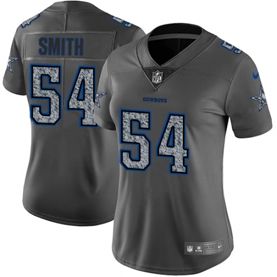 Women's Nike Dallas Cowboys #54 Jaylon Smith Gray Static Vapor Untouchable Limited NFL Jersey Women's Nike Dallas Cowboys #54 Jaylon Smith Gray Static Vapor Untouchable Limited NFL Jersey