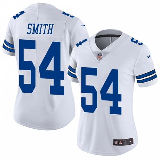 Women's Nike Dallas Cowboys #54 Jaylon Smith White Vapor Untouchable Limited Player NFL Jersey Women's Nike Dallas Cowboys #54 Jaylon Smith White Vapor Untouchable Limited Player NFL Jersey