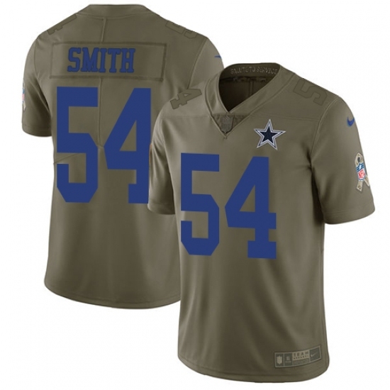 Youth Nike Dallas Cowboys #54 Jaylon Smith Limited Olive 2017 Salute to Service NFL Jersey Youth Nike Dallas Cowboys #54 Jaylon Smith Limited Olive 2017 Salute to Service NFL Jersey