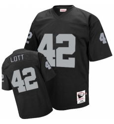 Mitchell and Ness Oakland Raiders #42 Ronnie Lott Black Authentic Throwback NFL Jersey Mitchell and Ness Oakland Raiders #42 Ronnie Lott Black Authentic Throwback NFL Jersey