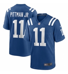 Men's Indianapolis Colts #11 Michael Pittman Jr. Nike Royal 2020 NFL Draft Game Jersey