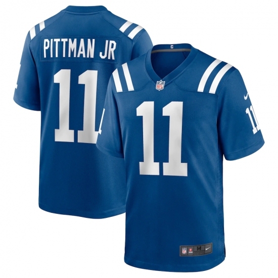 Men's Indianapolis Colts #11 Michael Pittman Jr. Nike Royal Game Player Jersey Men's Indianapolis Colts #11 Michael Pittman Jr. Nike Royal Game Player Jersey