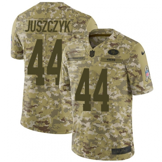 Men's Nike San Francisco 49ers #44 Kyle Juszczyk Limited Camo 2018 Salute to Service NFL Jersey Men's Nike San Francisco 49ers #44 Kyle Juszczyk Limited Camo 2018 Salute to Service NFL Jersey