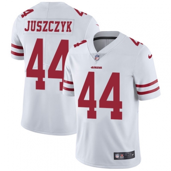 Men's Nike San Francisco 49ers #44 Kyle Juszczyk White Vapor Untouchable Limited Player NFL Jersey Men's Nike San Francisco 49ers #44 Kyle Juszczyk White Vapor Untouchable Limited Player NFL Jersey