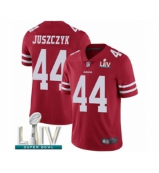 Men's San Francisco 49ers #44 Kyle Juszczyk Red Team Color Vapor Untouchable Limited Player Super Bowl LIV Bound Football Jersey Men's San Francisco 49ers #44 Kyle Juszczyk Red Team Color Vapor Untouchable Limited Player Super Bowl LIV Bound Football Jersey