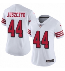 Women's Nike San Francisco 49ers #44 Kyle Juszczyk Limited White Rush Vapor Untouchable NFL Jersey Women's Nike San Francisco 49ers #44 Kyle Juszczyk Limited White Rush Vapor Untouchable NFL Jersey