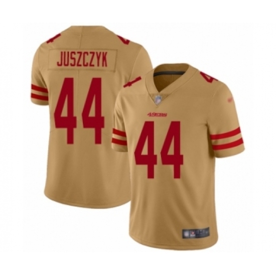 Women's San Francisco 49ers #44 Kyle Juszczyk Limited Gold Inverted Legend Football Jersey Women's San Francisco 49ers #44 Kyle Juszczyk Limited Gold Inverted Legend Football Jersey