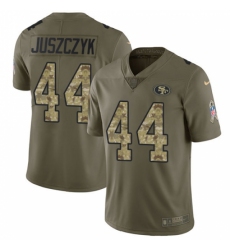 Youth Nike San Francisco 49ers #44 Kyle Juszczyk Limited Olive/Camo 2017 Salute to Service NFL Jersey Youth Nike San Francisco 49ers #44 Kyle Juszczyk Limited Olive/Camo 2017 Salute to Service NFL Jersey
