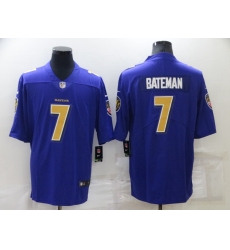 Baltimore Ravens #7 Rashod Bateman Purple 2020 Color Rush Stitched NFL Nike Limited Jersey